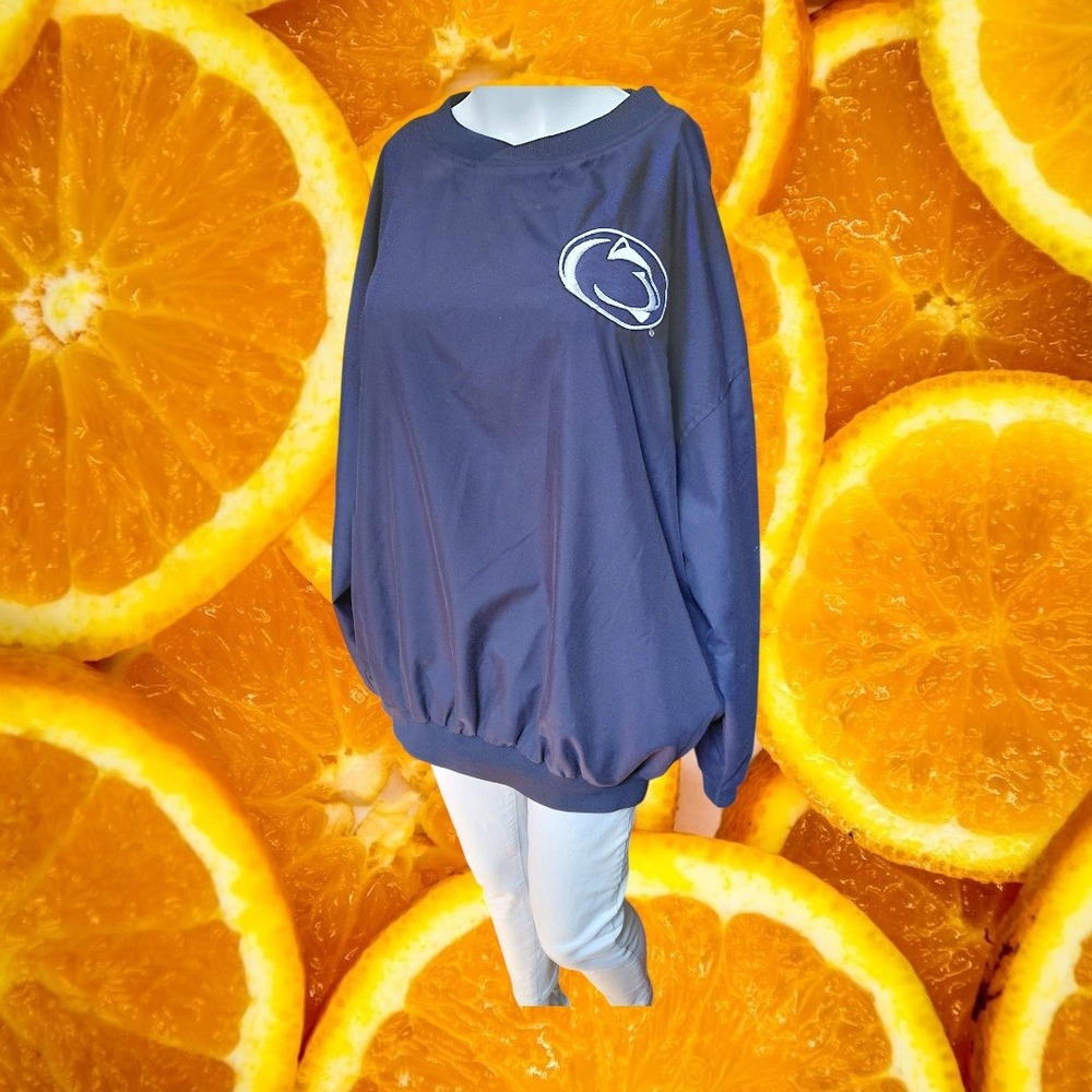 Penn State Nittany Lions Vintage Navy Windbreaker Pullover Style 6535 Mens L
